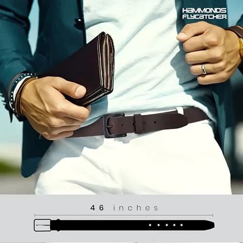 HAMMONDS FLYCATCHER Genuine Leather Belt for Men | Vintage Brown | 38 cm (1.5") Width | Adjustable to 46 Inches thumbnail 7