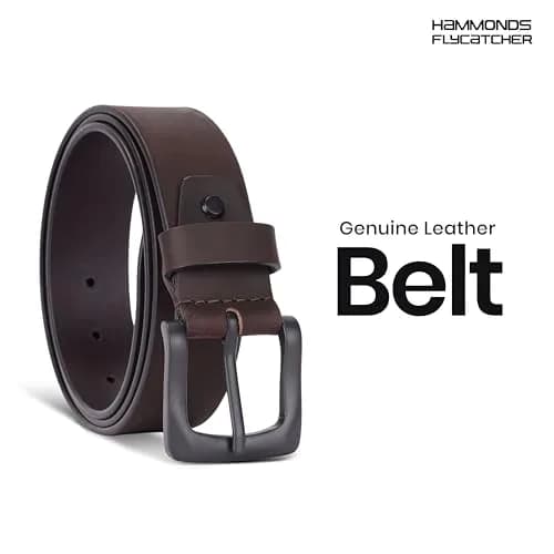 HAMMONDS FLYCATCHER Genuine Leather Belt for Men | Vintage Brown | 38 cm (1.5") Width | Adjustable to 46 Inches thumbnail 3