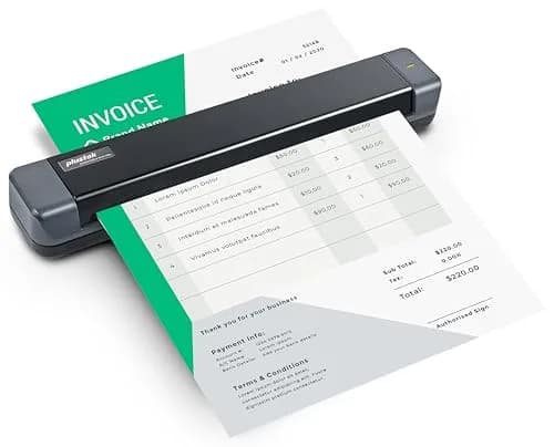Plustek S410 Plus Portable Sheet-Fed Document Scanner | Button-Free OCR for Windows thumbnail 1