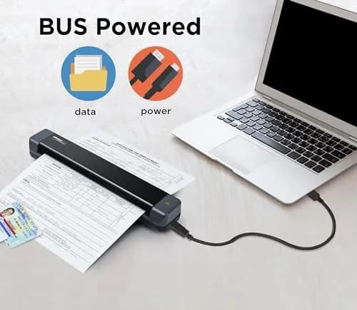 Plustek S410 Plus Portable Sheet-Fed Document Scanner | Button-Free OCR for Windows thumbnail 5