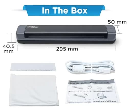 Plustek S410 Plus Portable Sheet-Fed Document Scanner | Button-Free OCR for Windows thumbnail 7