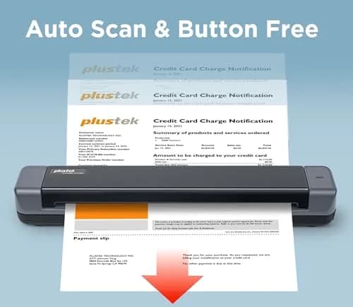 Plustek S410 Plus Portable Sheet-Fed Document Scanner | Button-Free OCR for Windows thumbnail 3