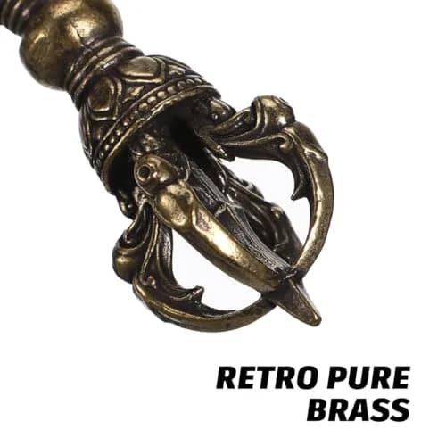 Homoyoyo Vintage Brass Vajra Pendant 8.85cm (3.48in) | Authentic Religious Decor thumbnail 5