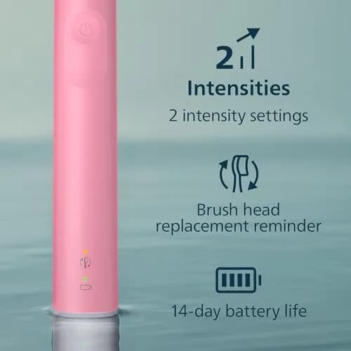Philips Sonicare 4100 Series Electric Toothbrush Deep Pink | Pressure Sensor & 700% Better Plaque Removal thumbnail 6