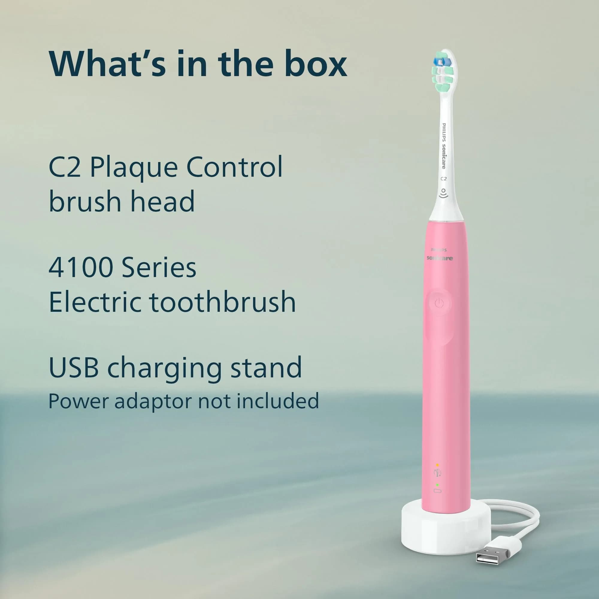 Philips Sonicare 4100 Series Electric Toothbrush Deep Pink | Pressure Sensor & 700% Better Plaque Removal - view 8