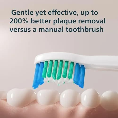 Philips Sonicare 1100 Series Rechargeable Electric Toothbrush with C1 Simply Clean Brush Head, White Grey | 2-Minute Guided Timer & 14-Day Battery thumbnail 4