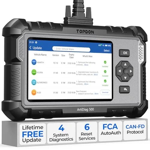 TOPDON AD500 Car Diagnostic Scanner, Engine ABS SRS Transmission | 4-System Vehicle Code Reader thumbnail 1