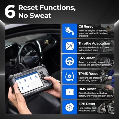 TOPDON AD500 Car Diagnostic Scanner, Engine ABS SRS Transmission | 4-System Vehicle Code Reader thumbnail 4