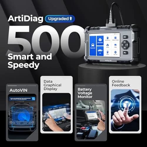 TOPDON AD500 Car Diagnostic Scanner, Engine ABS SRS Transmission | 4-System Vehicle Code Reader thumbnail 6
