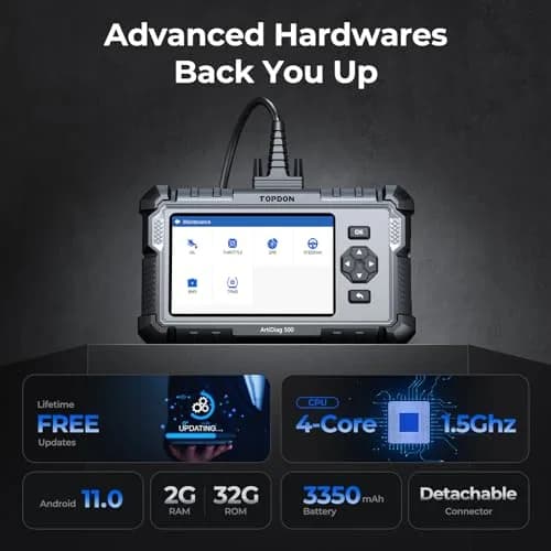TOPDON AD500 Car Diagnostic Scanner, Engine ABS SRS Transmission | 4-System Vehicle Code Reader thumbnail 7