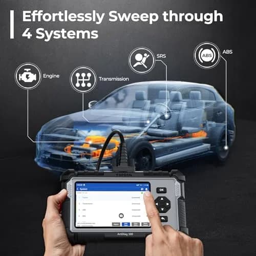 TOPDON AD500 Car Diagnostic Scanner, Engine ABS SRS Transmission | 4-System Vehicle Code Reader thumbnail 3