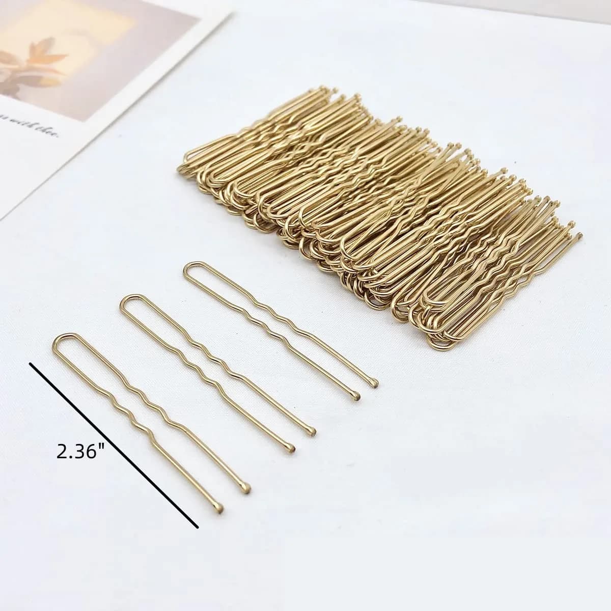 TAPBULL U Shaped Hair Pins for Buns - 120 Pack Gold Metal Hair Pins | Wedding Bridal Hair Accessories - view 4