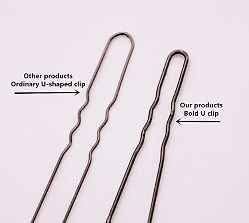TAPBULL U Shaped Hair Pins for Bun, Wedding Bridal Brown (120 Count, Brown) | Classic Metal Hairpins for Updos thumbnail 5