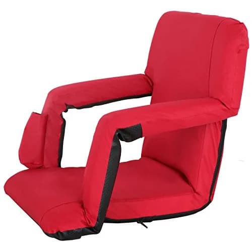 ZENY Stadium Seat for Bleachers with Back Support, 20.5'' | Adjustable Reclining & Padded Comfort thumbnail 6