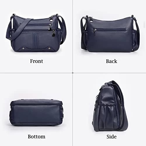VOLGANIK ROCK Women PU Leather Shoulder Handbag Multi Pocket Crossbody Bag Medium Roomy thumbnail 4