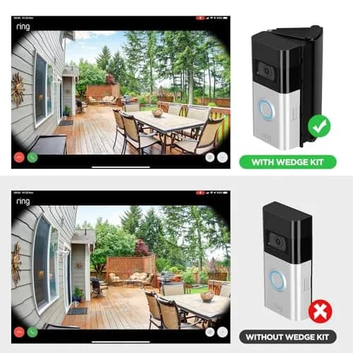 OLAIKE Waterproof Adjustable Doorbell Angle Mount | Wider Vision for Ring, Blink, Nest (Black) thumbnail 4