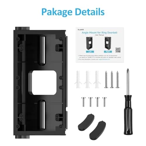 OLAIKE Waterproof Adjustable Doorbell Angle Mount | Wider Vision for Ring, Blink, Nest (Black) thumbnail 6