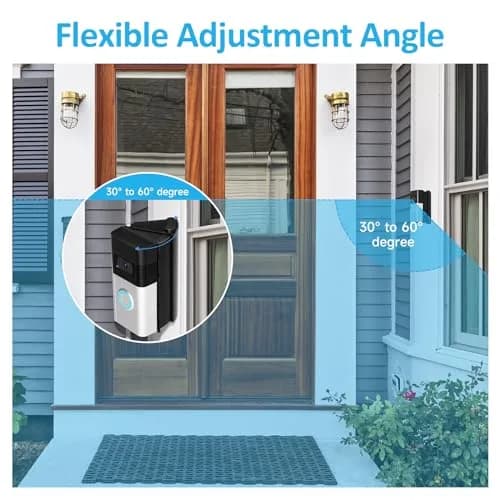 OLAIKE Waterproof Adjustable Doorbell Angle Mount | Wider Vision for Ring, Blink, Nest (Black) thumbnail 3