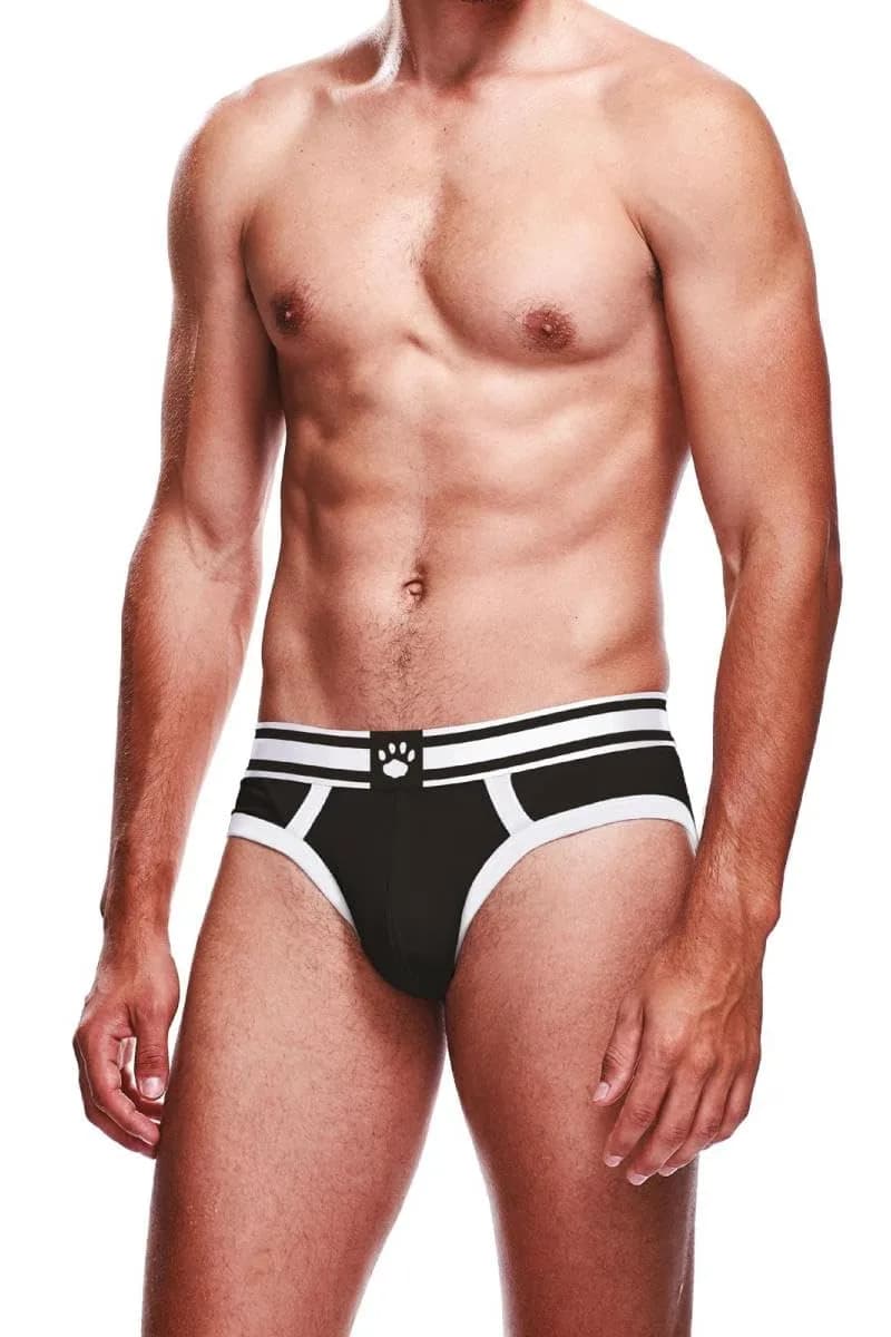 Prowler Black & White Brief Large 32"-34" | Super Comfy Elasticated Waistband (92% Polyester, 8% Spandex)