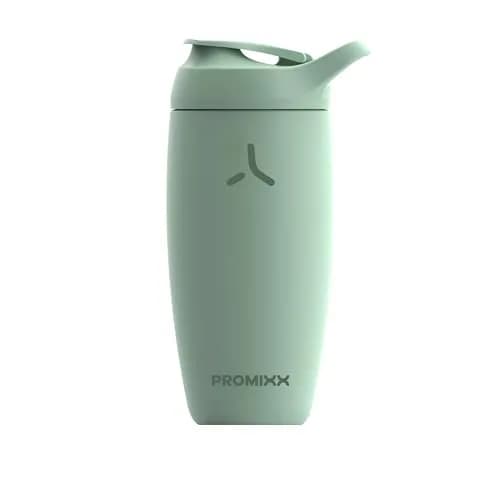 PROMIXX Pursuit Insulated Shaker Bottle 550ml (18.6 fl oz) | Premium Stainless Steel for Smooth Mixing — Seagrass Green