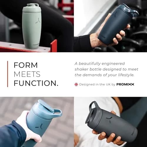 PROMIXX Pursuit Insulated Shaker Bottle 550ml (18.6 fl oz) | Premium Stainless Steel for Smooth Mixing thumbnail 4