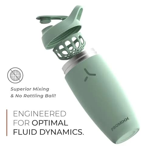 PROMIXX Pursuit Insulated Shaker Bottle 550ml (18.6 fl oz) | Premium Stainless Steel for Smooth Mixing thumbnail 5