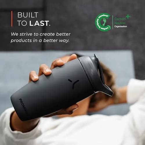 PROMIXX Pursuit Insulated Shaker Bottle 550ml (18.6 fl oz) | Premium Stainless Steel for Smooth Mixing thumbnail 6