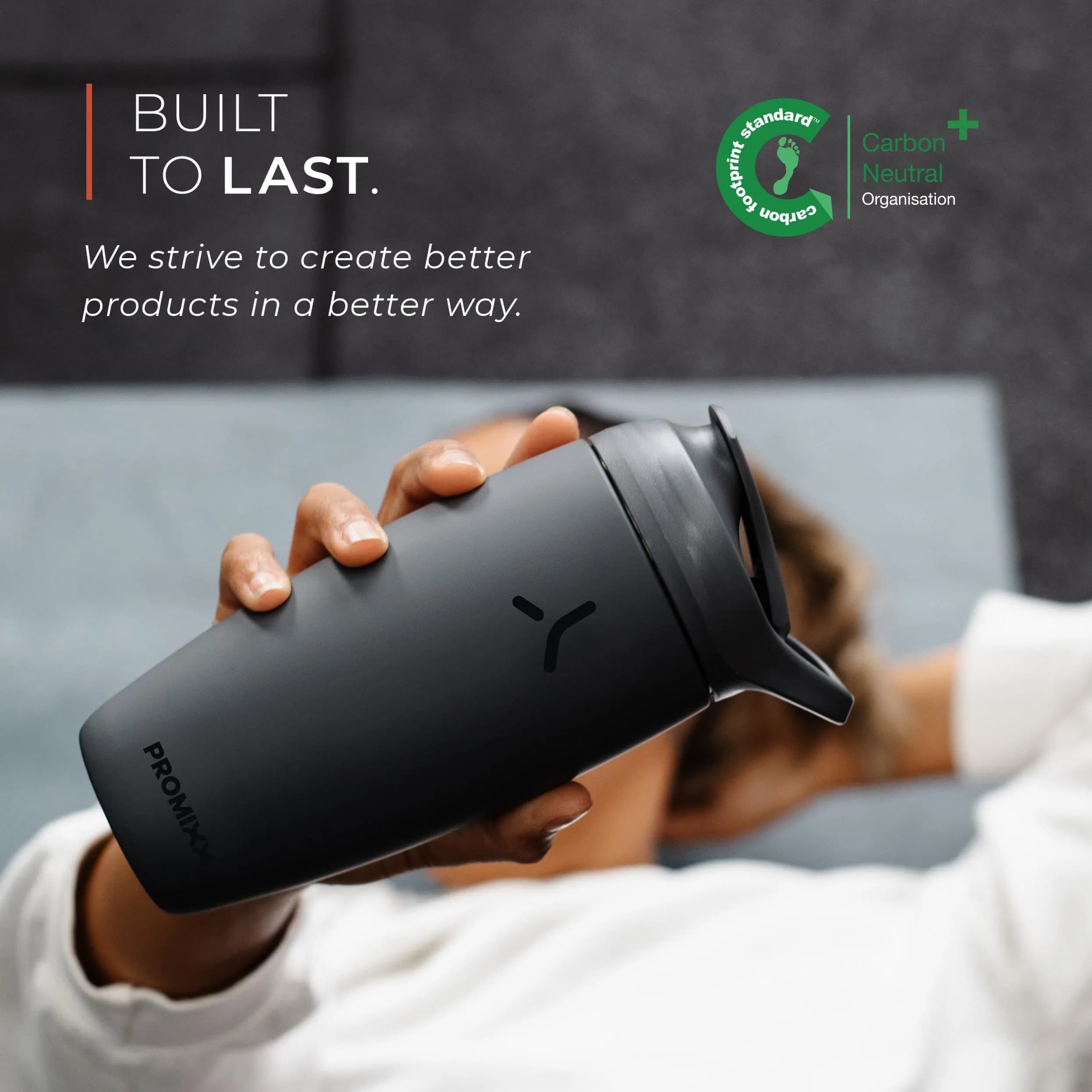 PROMIXX Pursuit Insulated Shaker Bottle 550ml (18.6 fl oz) | Premium Stainless Steel for Smooth Mixing - view 6