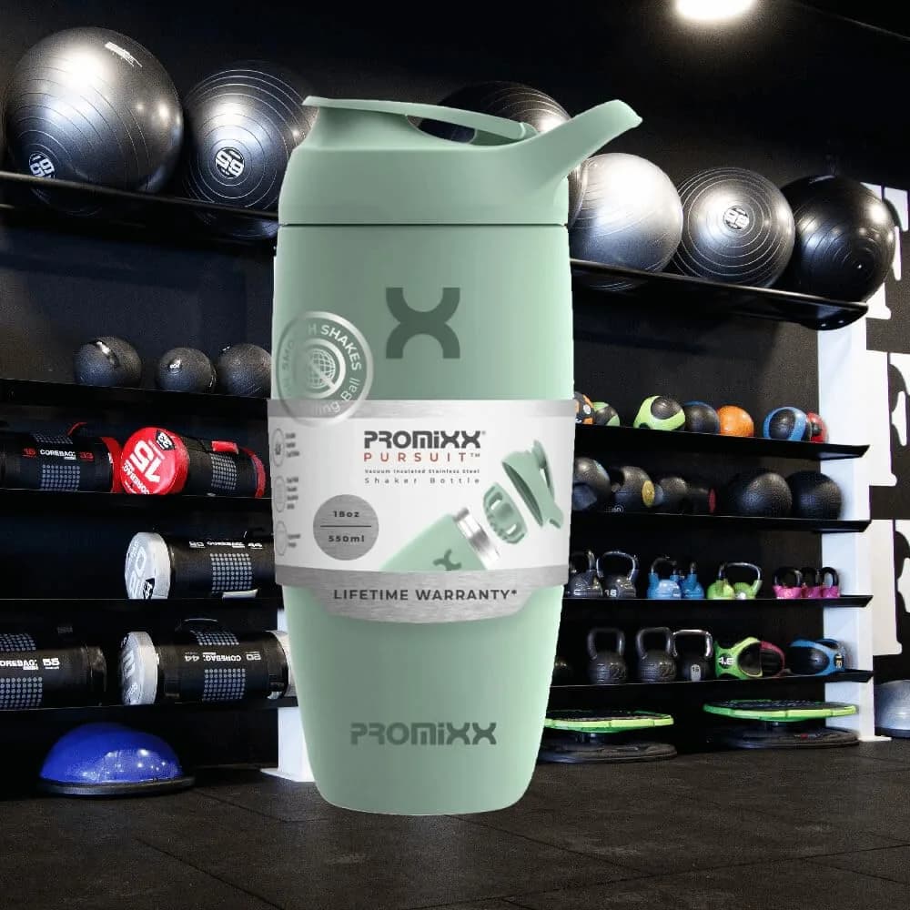 PROMIXX Pursuit Insulated Shaker Bottle 550ml (18.6 fl oz) | Premium Stainless Steel for Smooth Mixing - view 2