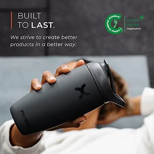 PROMIXX Pursuit Shaker Bottle 550ml (18.6 Fl Oz) | Insulated Stainless Steel for Cold Mixes thumbnail 5
