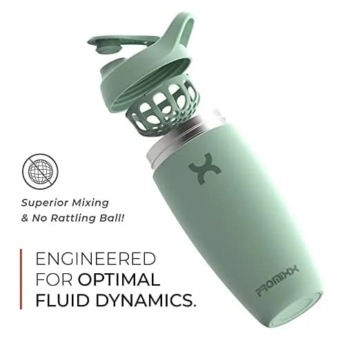PROMIXX Pursuit Shaker Bottle 550ml (18.6 Fl Oz) | Insulated Stainless Steel for Cold Mixes thumbnail 6