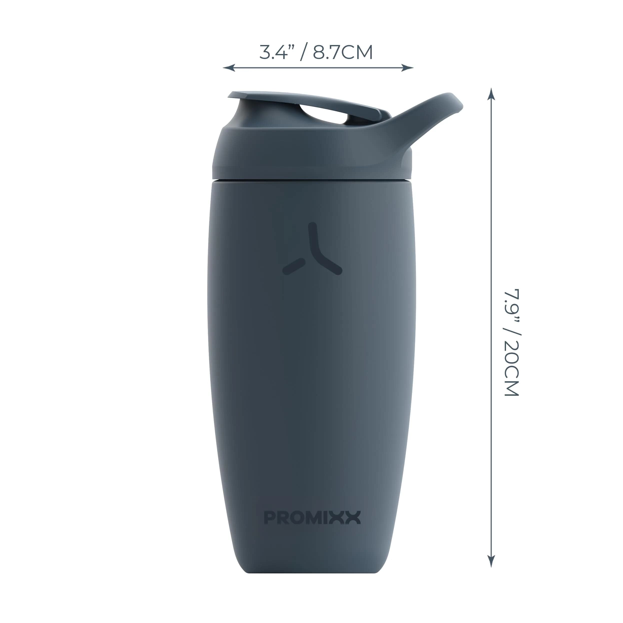 PROMIXX Pursuit Shaker Bottle 550ml (18.6 Fl Oz) | Insulated Stainless Steel for Cold Mixes - view 7