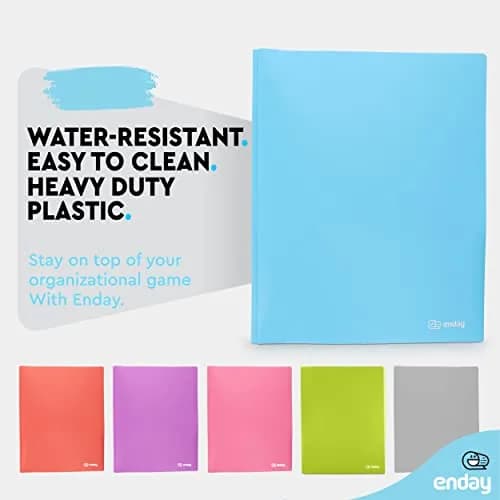 Enday Blue File Folder with Pockets & Prongs | 6 Pc Letter Size, Water-Resistant, Durable (70-120 chars) thumbnail 4