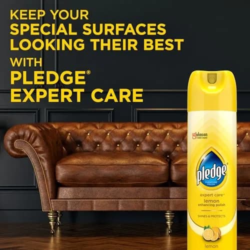 Pledge Lemon Enhancing Polish Spray, Multi-Surface Furniture & Stainless Steel Cleaner, 2x 9.7oz (19.4oz Total) | Fast Shine & Protect thumbnail 8