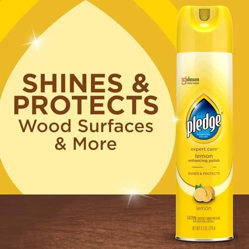 Pledge Lemon Enhancing Polish Spray, Multi-Surface Furniture & Stainless Steel Cleaner, 2x 9.7oz (19.4oz Total) | Fast Shine & Protect thumbnail 2