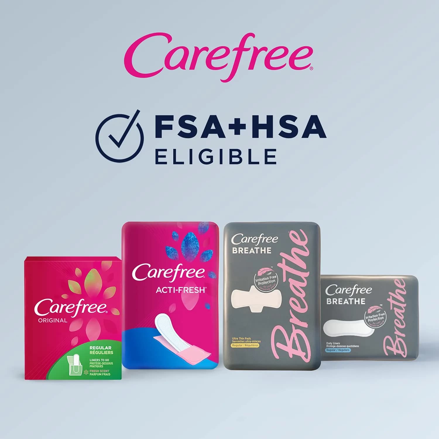 Carefree Acti-Fresh Panty Liners Regular Unscented 108 Count (54 Count x 2) | Daily Freshness & Odor Control - view 5