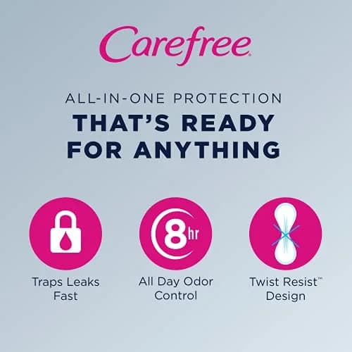 Carefree Acti-Fresh Panty Liners Regular Unscented 108 Count (54 Count x 2) | Daily Freshness & Odor Control thumbnail 2