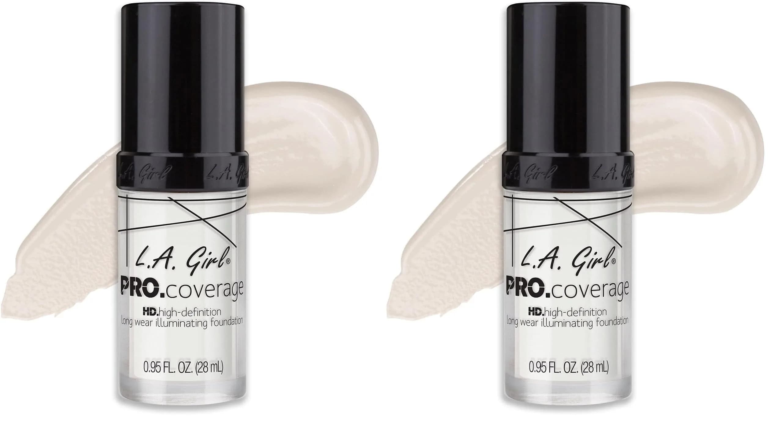 L.A. Girl Pro Coverage Illuminating Foundation - White Lightener (Pack of 2) | Dewy, Radiant Finish - main product image