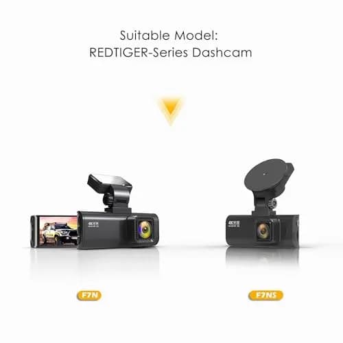 REDTIGER Suction Mount for F7N Series Dash Cam | Built-in GPS, 180° Rotatable, Easy Install (427.76cc) thumbnail 3