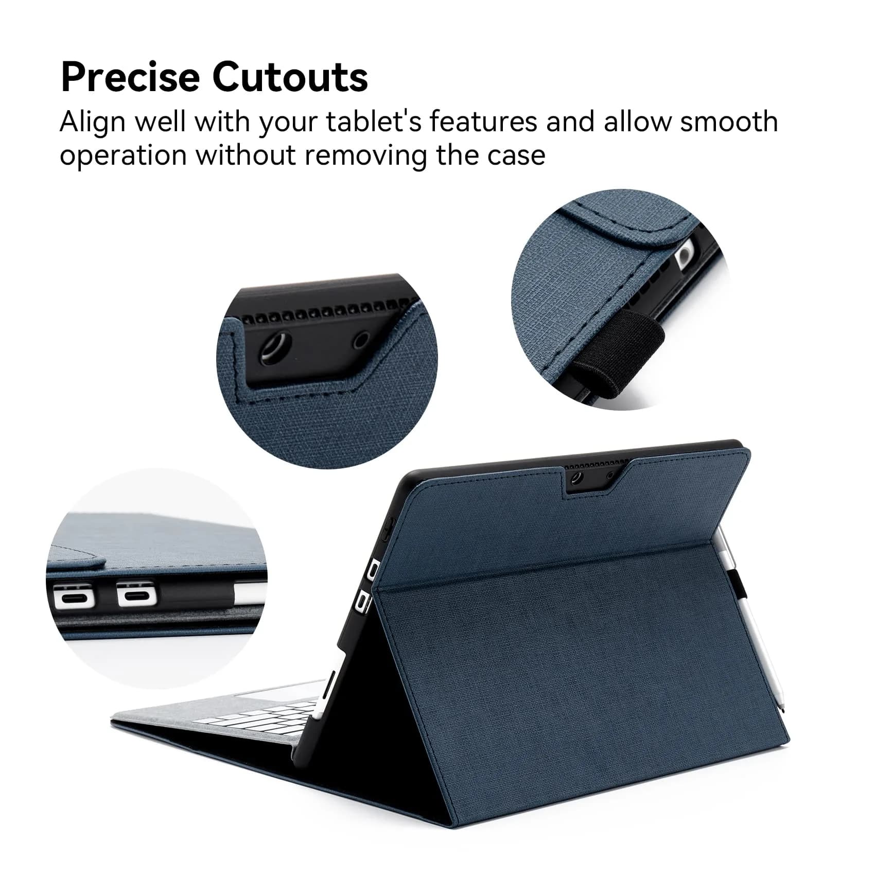 Omnpak Protective Case for Microsoft Surface Pro 8 with Stylus Holder & Kickstand | 13-inch Tablet Cover - view 5