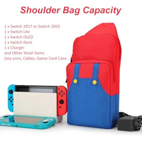 Owngen Travel Carrying Bag for Nintendo Switch/2/Lite/OLED | Durable Oxford, Large Capacity, Lightweight & Gift-Ready thumbnail 2