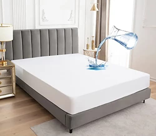 Sufdari Full Mattress Protector Waterproof Fitted Sheet 18" Deep Pocket | Washable & Breathable thumbnail 1