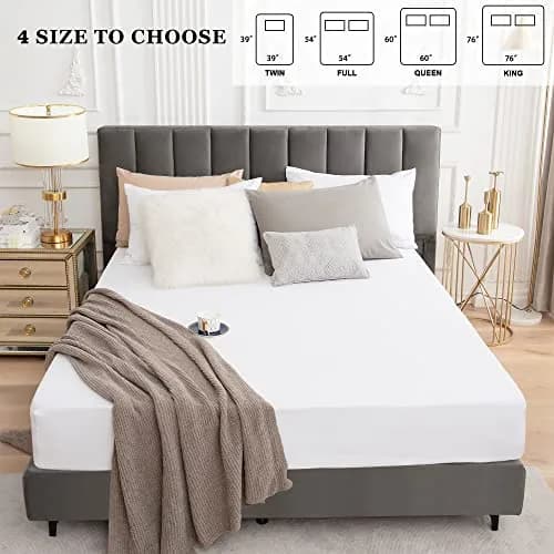 Sufdari Full Mattress Protector Waterproof Fitted Sheet 18" Deep Pocket | Washable & Breathable thumbnail 7