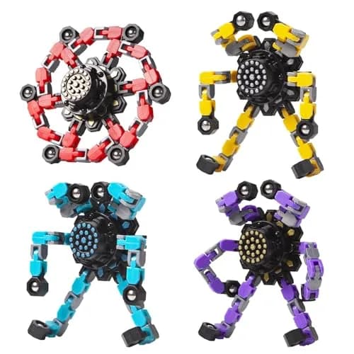 Gokeey Transformable Fidget Spinners 4-Pack | ASTM-Tested Educational Toy for Kids 3-14 thumbnail 1