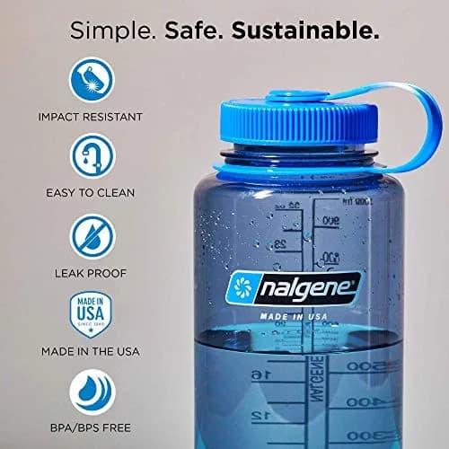 Nalgene Sustain Tritan BPA-Free Water Bottle 1 L (32 oz) Wide Mouth | Leak-Proof & Dishwasher Safe thumbnail 2