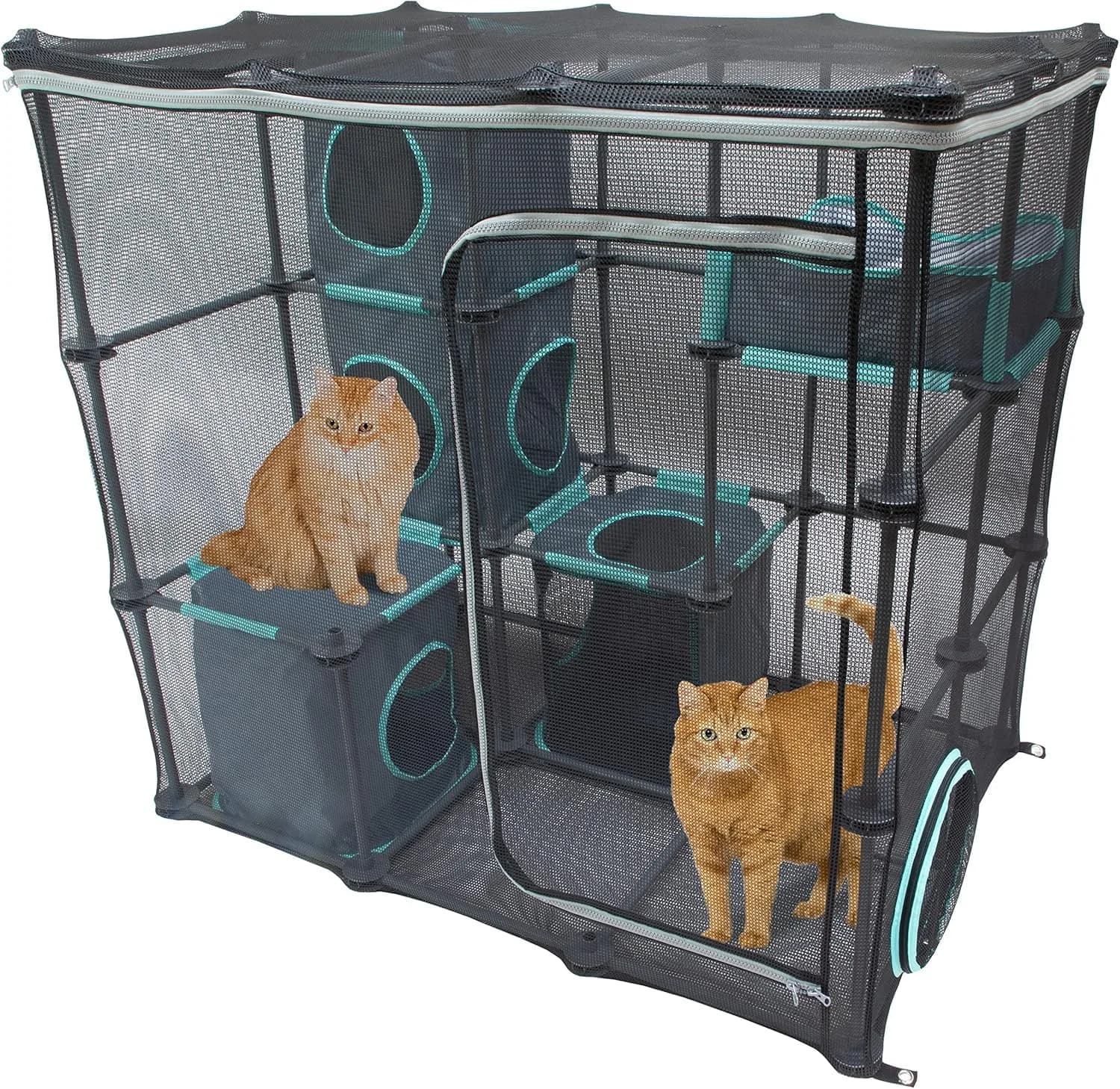 Kitty City Outdoor Catio Kit Large | Spacious Mesh Cat Playpen with Expandable Design