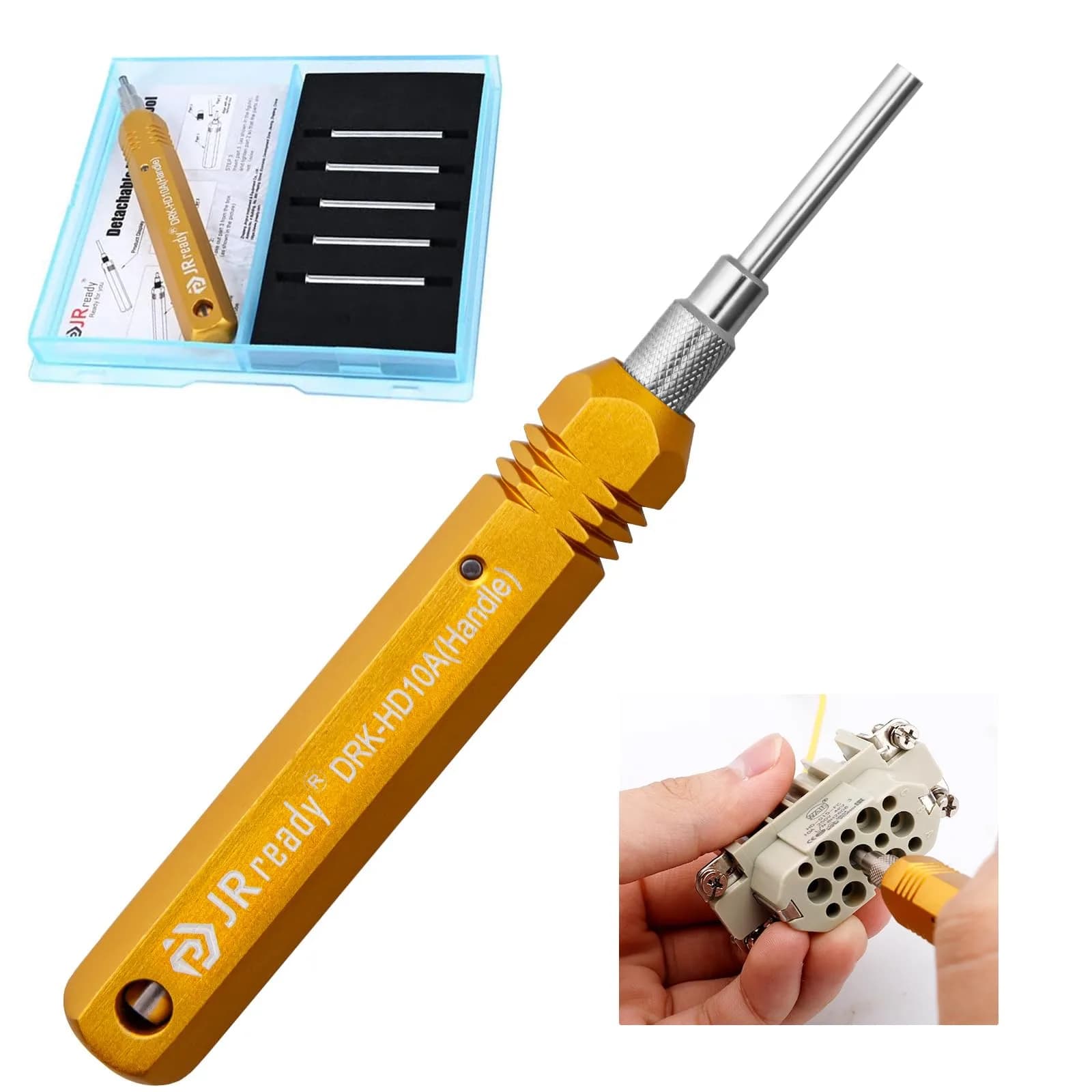 JRready DRK-HD10A HARTING Connector Pin Removal Tool Kit | 0.102" Tube ID - main product image