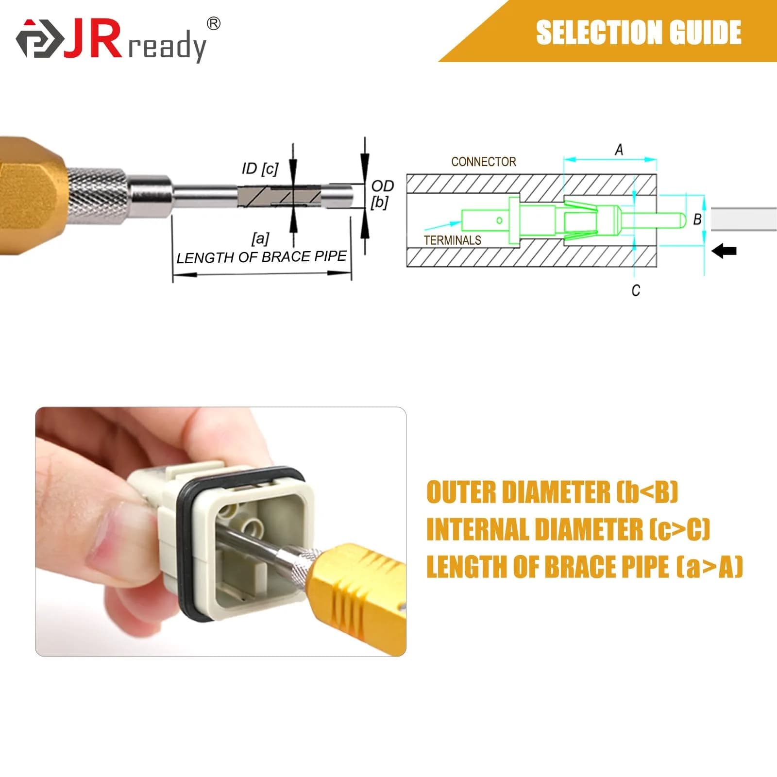 JRready DRK-HD10A HARTING Connector Pin Removal Tool Kit | 0.102" Tube ID - view 5