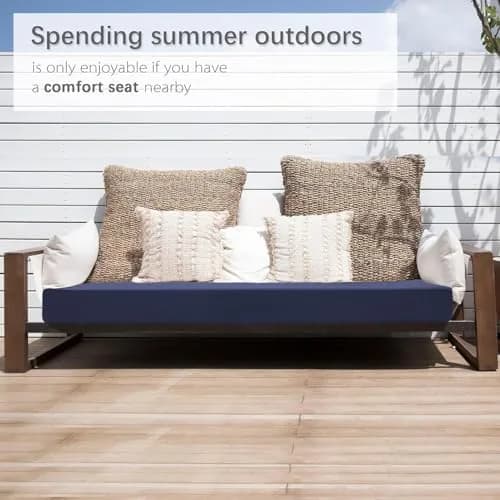 Favoyard Outdoor Bench Cushion 48 x 18 Inch Blue Waterproof Support thumbnail 6