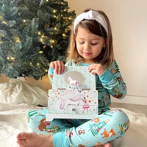ABI + OLIE Ballerina Unicorn Kids Jewelry Box with Music & Jewelry Set, 18.5cm (7.3") | Musical Unicorn Organizer for Girls thumbnail 4
